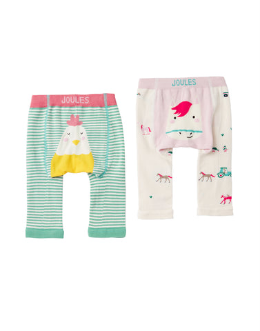 Joules Lively 2 Pack Character Leggings- rainbow/horse – Lace and