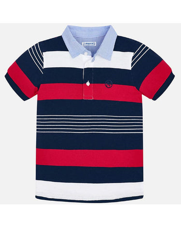 Mayoral Red Stripe Polo