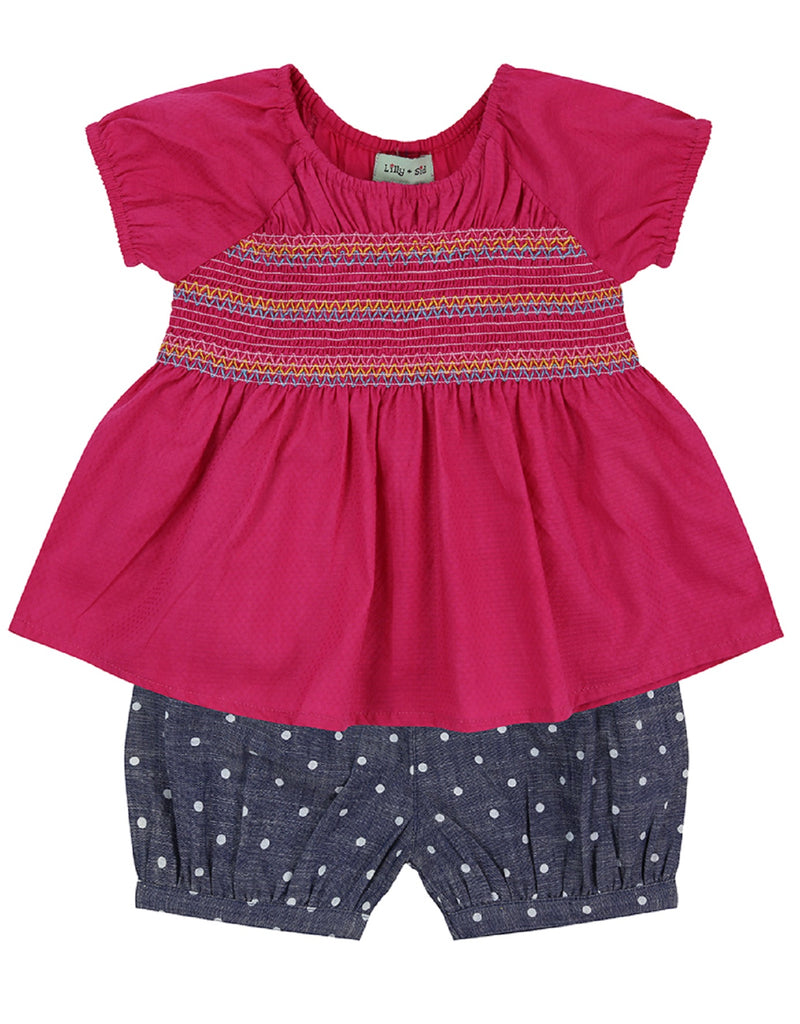 Lilly & Sid Chambray Bloomer and Tunic Set