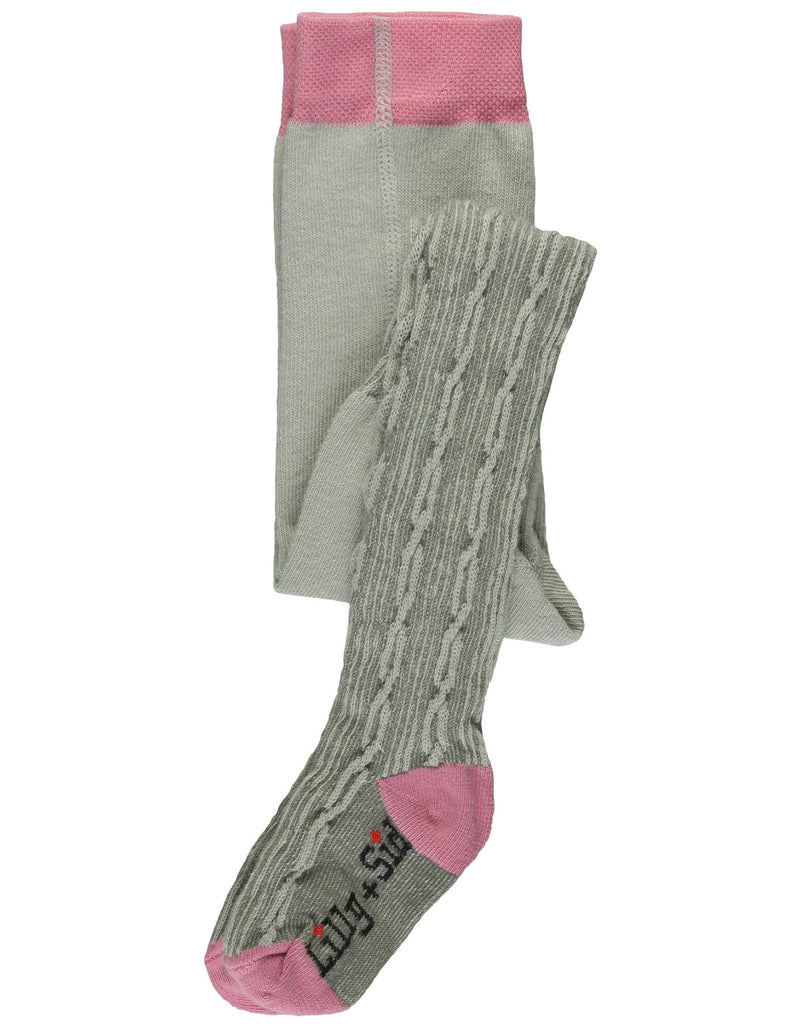 Lilly & Sid Baby Cable Grey Tights